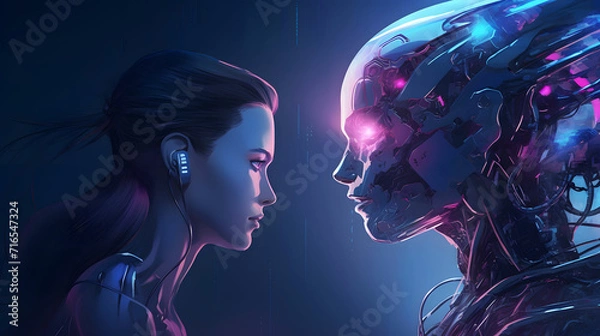 Obraz Artificial Intelligence Communication.