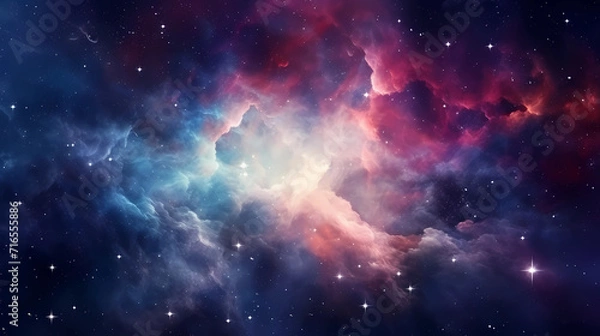 Obraz Colorful space galaxy cloud nebula. Stary night cosmos. Universe science astronomy. Supernova background wallpaper