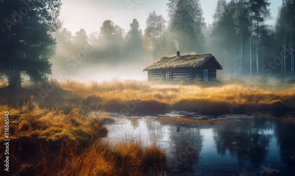 Obraz Einsame Hütte in Kanada