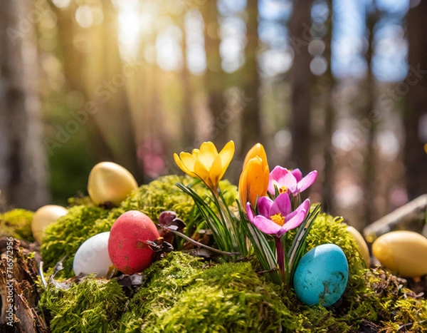 Obraz Eiersuche im Wald