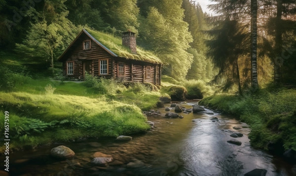 Obraz Einsame Hütte in Norwegen