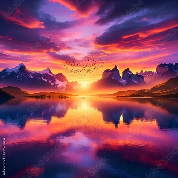 Fototapeta  ファンシーな空のイメージ　背景素材