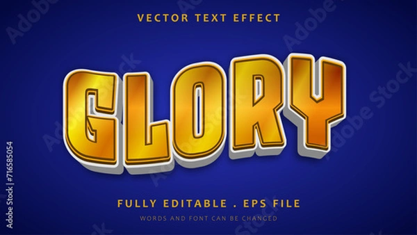Fototapeta 3d Golden Glory Editable Text Effect Template