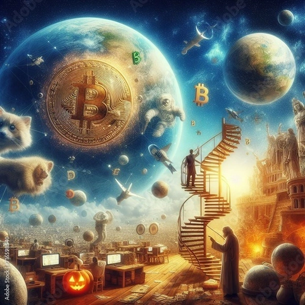 Obraz Crypto Millionaire Biticoin 