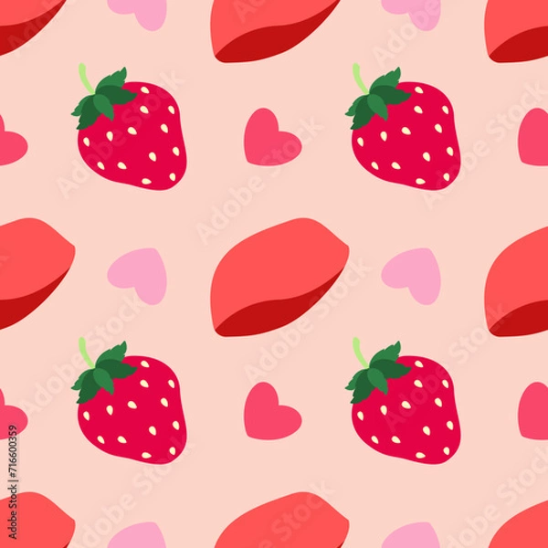 Fototapeta Pattern Valentine`s Day 