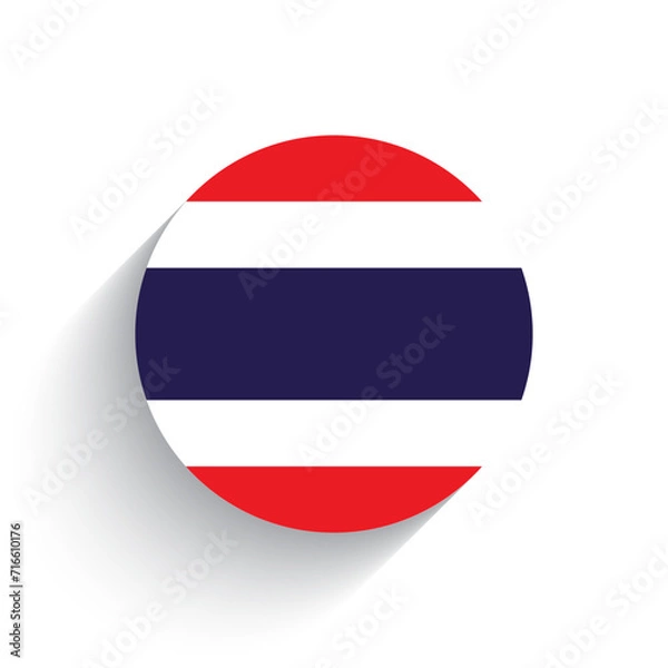 Fototapeta National flag of Thailand icon vector illustration isolated on white background.