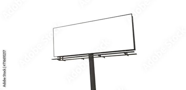 Fototapeta Empty Billboard Isolated for Template Design Social Media