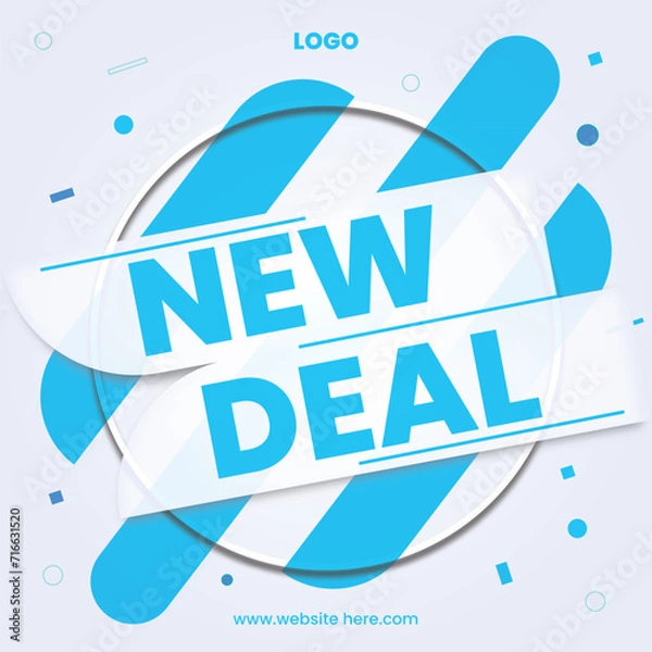Obraz new deal social media vector template design