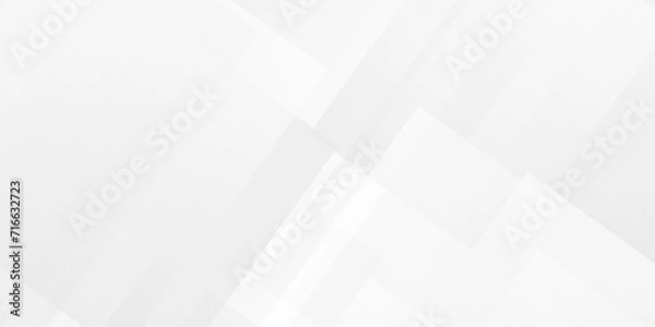 Fototapeta 	
Modern abstract white curve square lines triangle technology backdrop. white light grey background. Space design concept. Decorative web layout poster, banner. White grey background vector design.