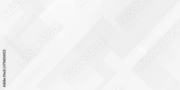 Fototapeta Modern abstract white curve square lines triangle technology backdrop. white light grey background. Space design concept. Decorative web layout poster, banner. White grey background vector design.