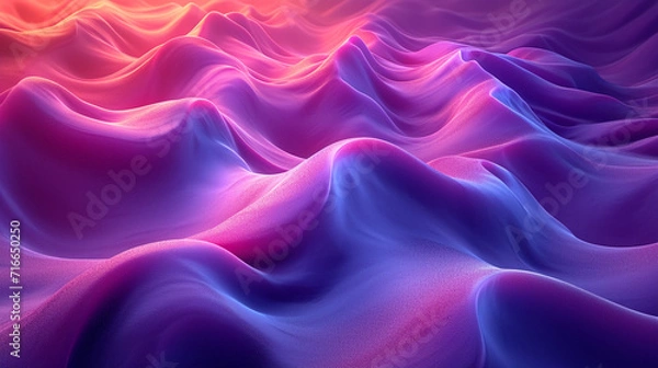 Fototapeta abstract colorful glowing wavy perspective with fractals and curves background 16:9 widescreen wallpapers