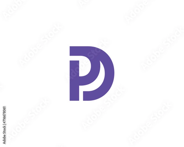 Obraz DP PD logo design vector template