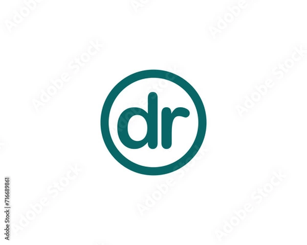 Fototapeta DR logo design vector template