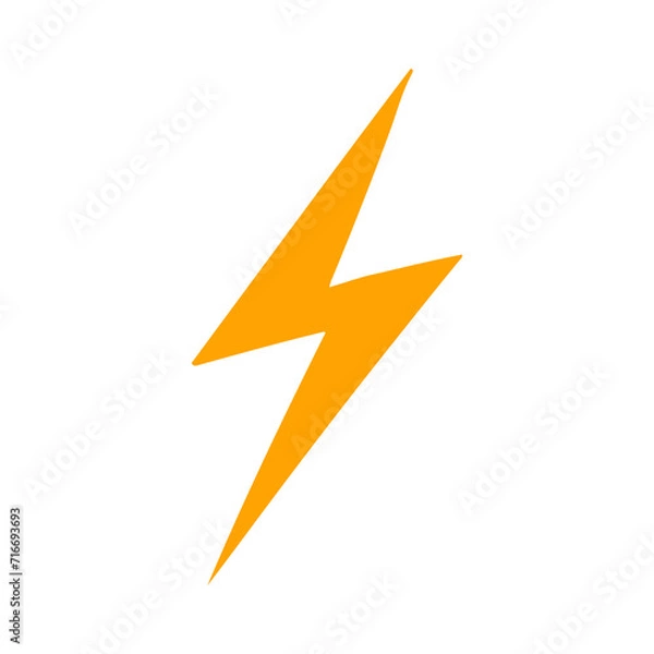 Fototapeta gold thunder shape element