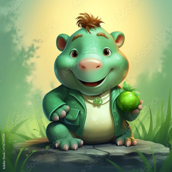 Fototapeta Shades of Green: A St. Patrick's Day Exploration of Animal Adaptations