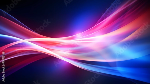 Obraz Glowing road speed lines, neon speed abstract background
