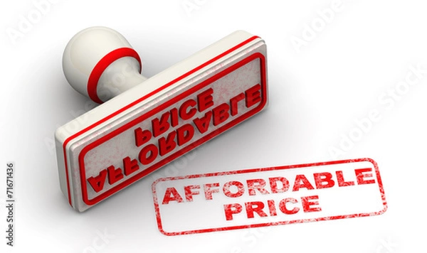 Obraz Доступная цена (Affordable price). Печать и оттиск