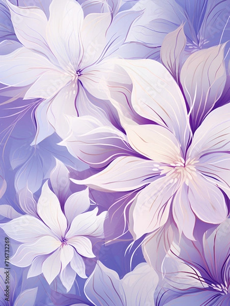 Fototapeta Abstract soft purple floral background 