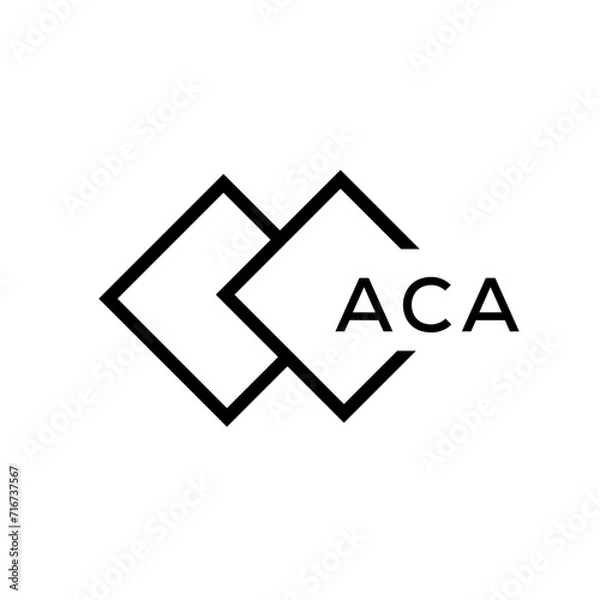 Fototapeta ACA Letter logo design template vector. ACA Business abstract connection vector logo. ACA icon circle logotype.
