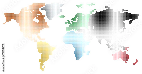 Obraz Dotted World Map