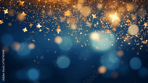 Obraz Abstract glitter lights background, blurred bokeh effect