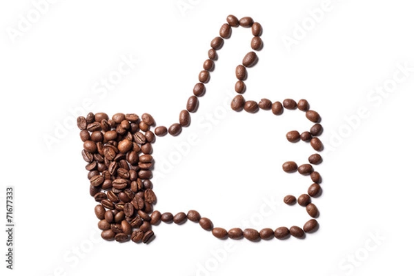 Obraz Coffee thumbs up