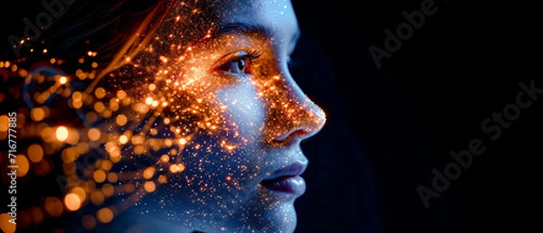 Fototapeta Artificial General Intelligence (AGI), also known as Strong AI refers to a type of Artificial Intelligence that has the Ability to Understand Learn and Apply its Intelligence Symbol Image Background
