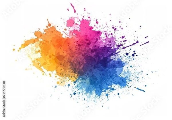 Fototapeta Multi-color Background Splatter Isolated