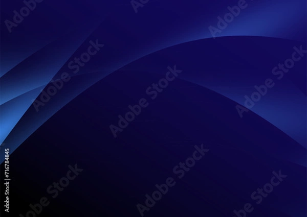 Obraz 青のダークなウェーブ背景