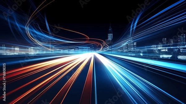 Fototapeta Future technology lines background, abstract future technology background