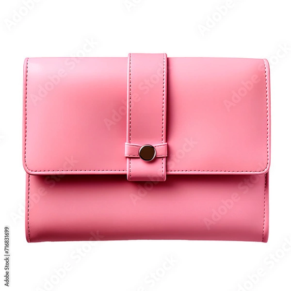 Obraz pink wallet isolated on white background