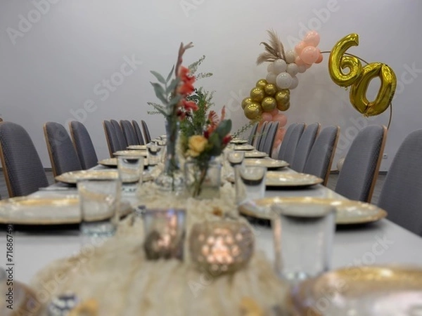 Obraz festlich gedeckter Tisch