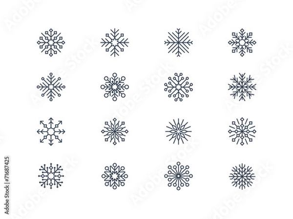 Fototapeta Snowflake icons 4