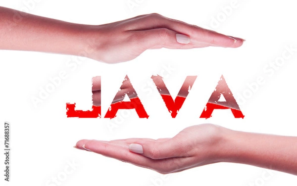 Obraz Java concept and hands