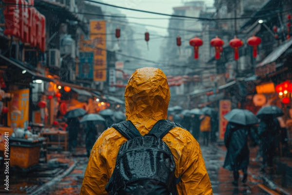 Fototapeta Dusk of Distress: Healthcare Hustle from Above