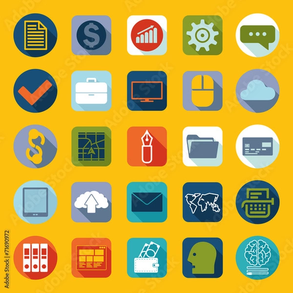 Obraz Set of business icons