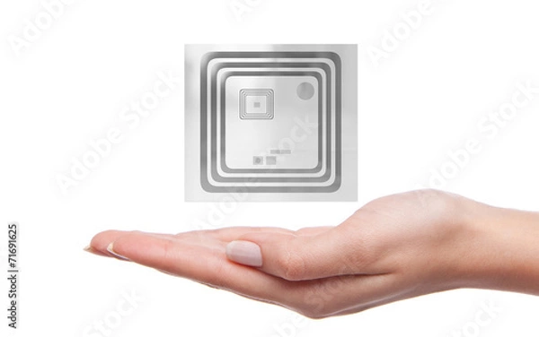 Obraz rfid tag microprocesor