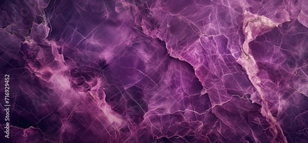 Fototapeta PURPLE MARBLE PATTERN, Floor stone texture, Onyx, Luxury, Tile, Veining. Fascinating Purple stone with beautiful veining in the stone. Unique texture.