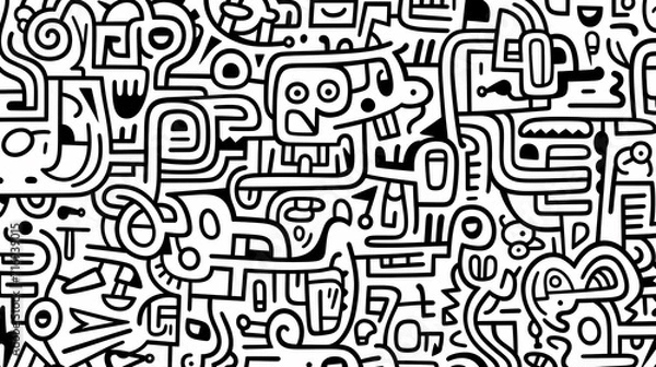 Fototapeta Cute graffiti art abstract background poster web page PPT, art background