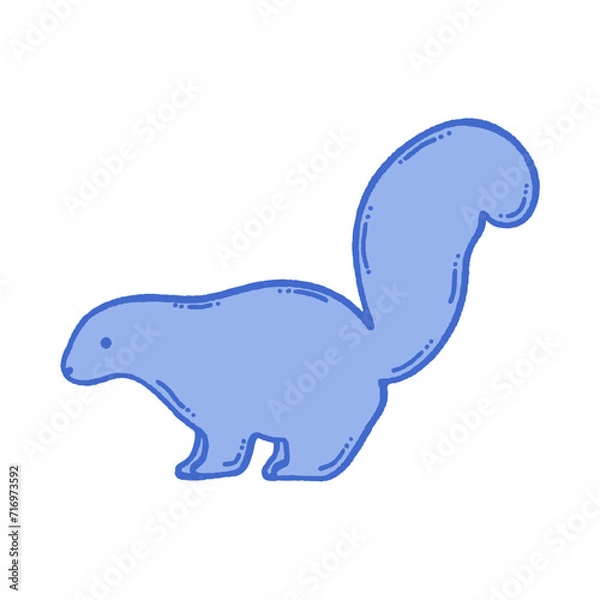 Fototapeta svg animal forest doodle element set 1