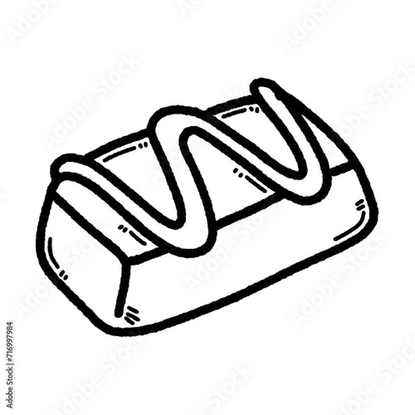 Obraz svg chocolate day doodle element set