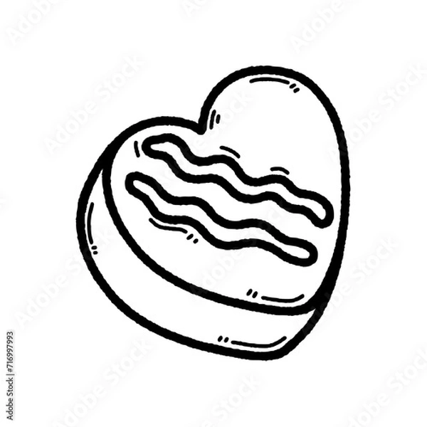 Obraz svg chocolate day doodle element set