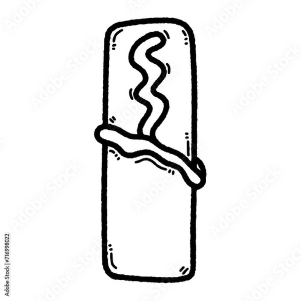 Obraz svg chocolate day doodle element set