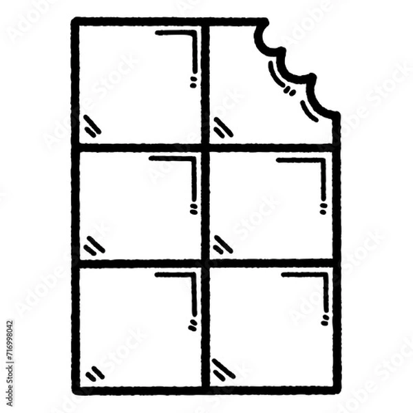 Obraz svg chocolate day doodle element set