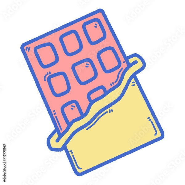 Obraz svg chocolate day doodle element set