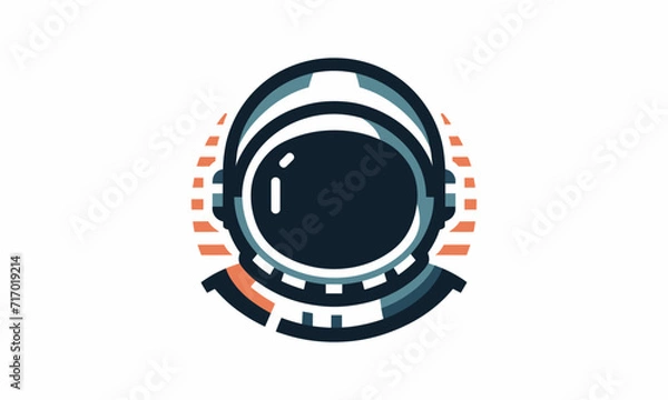 Fototapeta minimalistic astronaut vector logo 

