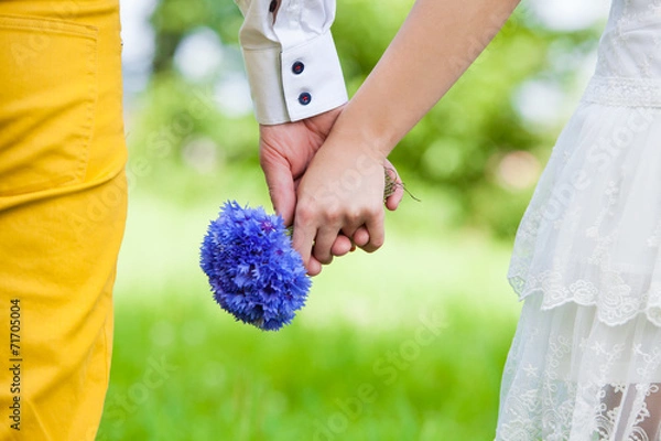 Obraz Couple holding hands