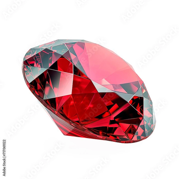 Fototapeta red ruby on transparent background