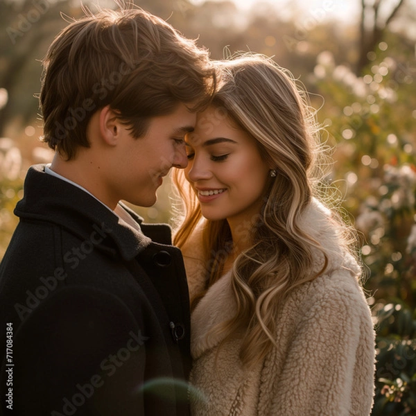 Obraz Loving beautiful couple portrait