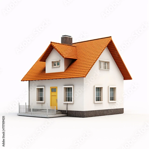 Obraz house isolated on a white background